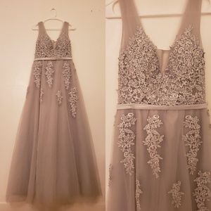 One-Time Used Silver Gown